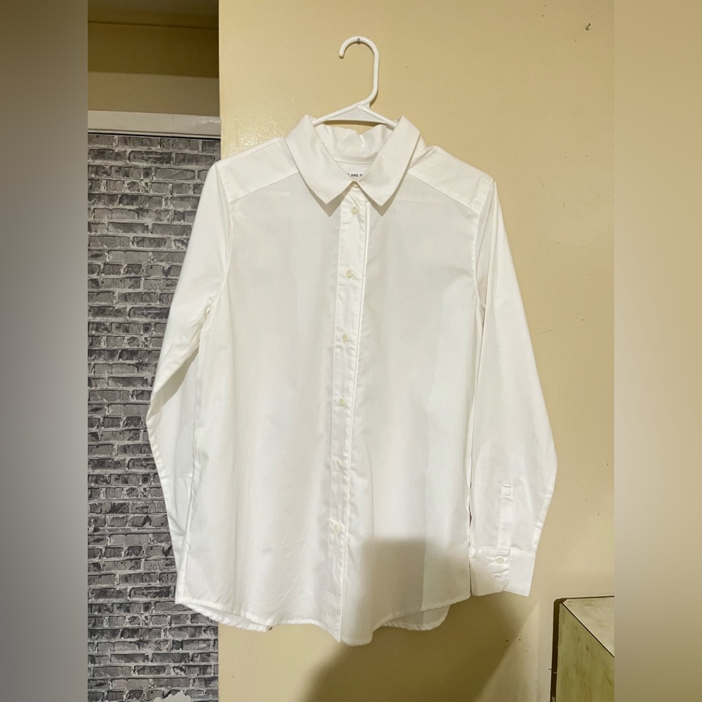 🤍OUTLAND DENIM WHITE BLOUSE MEDIUM 🤍
